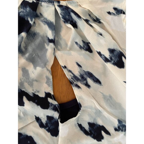 Anthropologie Silky Soft Deletta Top SMALL White And Blue Floral Beautiful - Picture 4 of 5